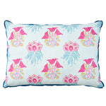 Lilly Fuschia/Lee Seaglass with Teal Flange Oversized Pillow
