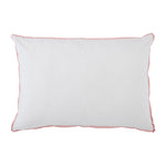 White with Blush Flange Oversized Pillow