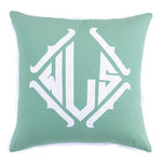 Celadon Applique Pillow