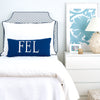 Amy Blue with Prussian Pipe Headboard