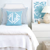 Ashton Spa/Amy Blue with Sky Flange Oversized Pillow