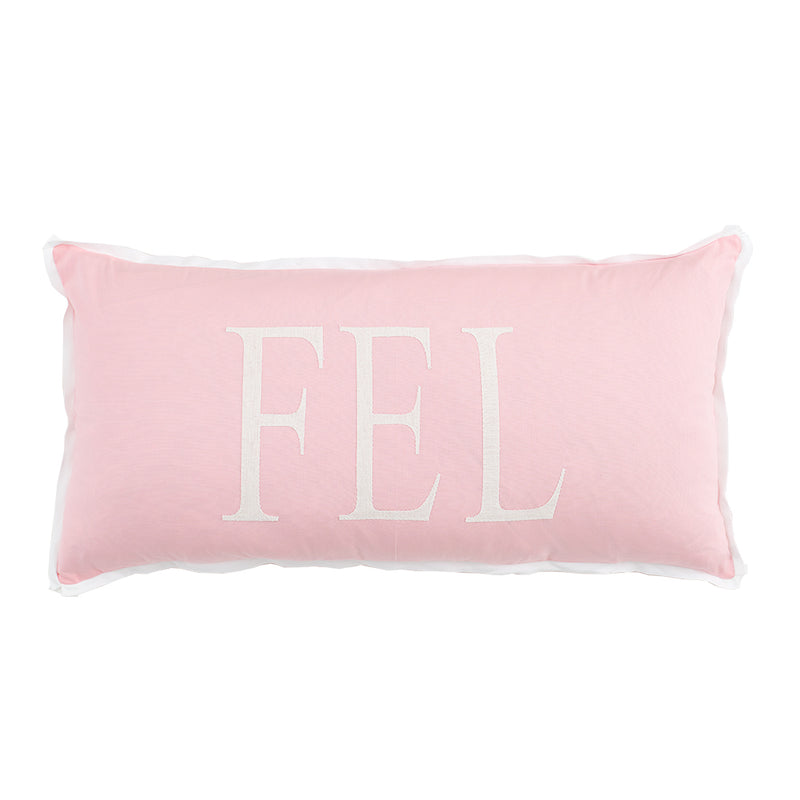 Blush Applique Bolster