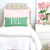 Celadon Applique Bolster