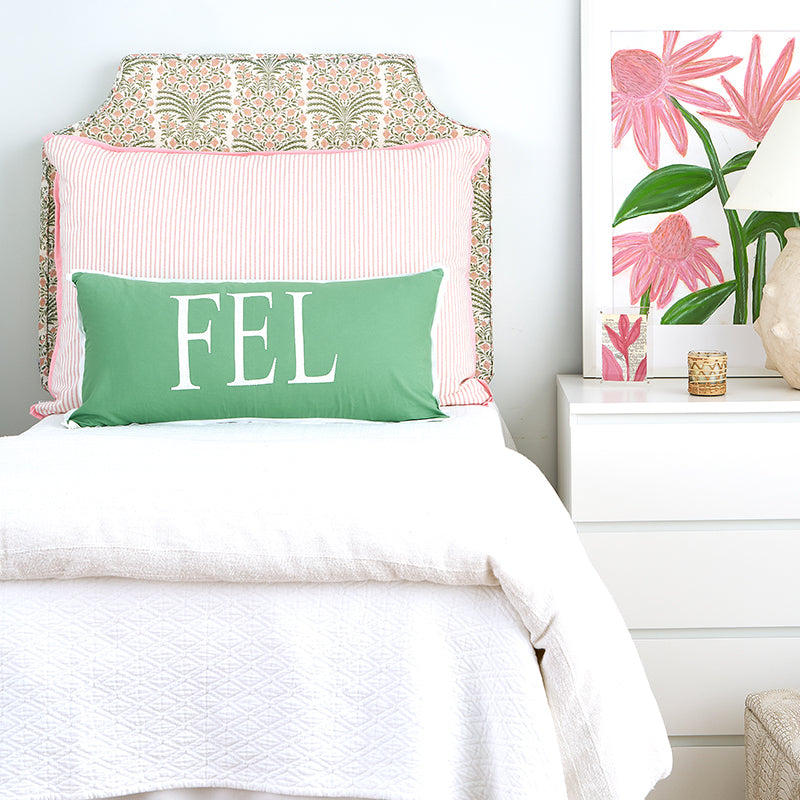 Celadon Applique Bolster