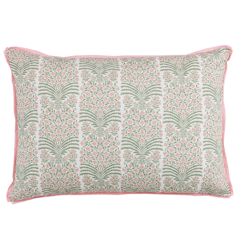 Gwin Shell/Lee Shell with Blush Flange Oversized Pillow