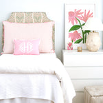 Gwin Shell/Lee Shell with Blush Flange Oversized Pillow