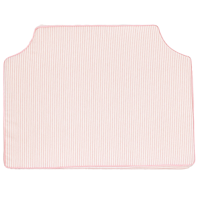 Lee Shell with Blush Pipe Headboard