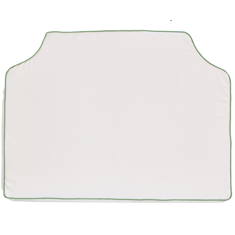 White with Celadon Pipe Headboard