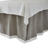 Pewter with White Band Bedskirt