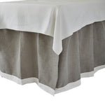 Pewter with White Band Bedskirt