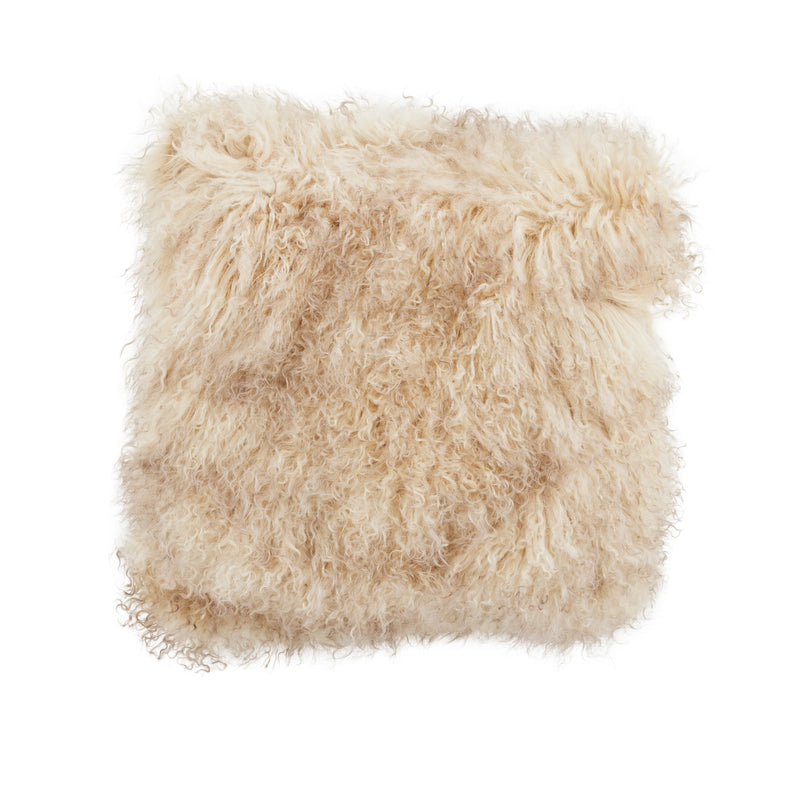 Tan Fur Square Pillow