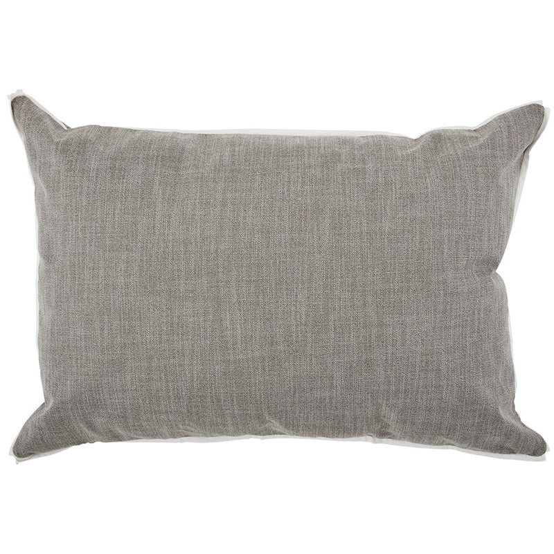 Pewter with White Flange Oversized Pillow