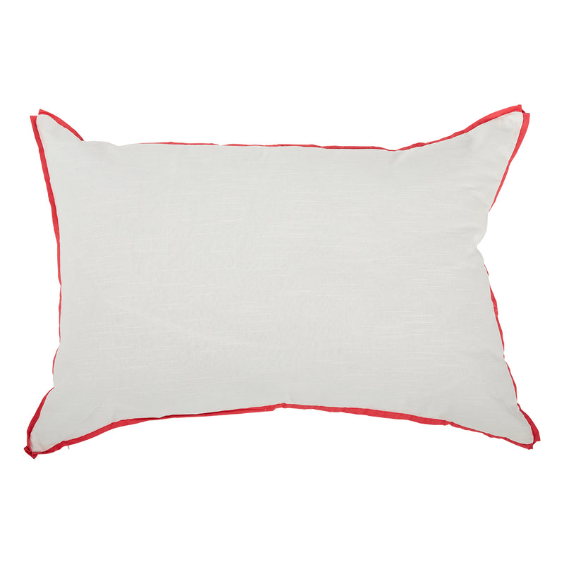 White with Punch Flange Oversized Pillow