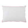 White with Blush Flange Oversized Pillow